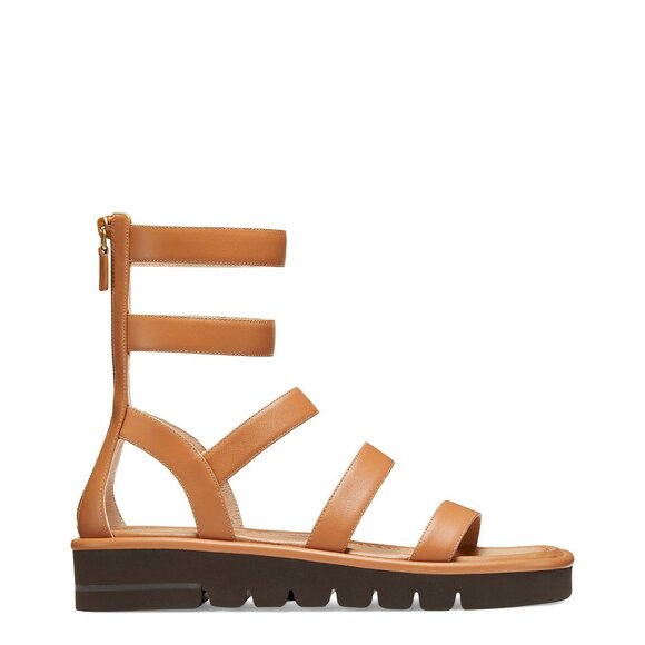 $550 Stuart Weitzman Gala Lift Leather Sandal STRAPPY GLADIATOR camel 6 (DB23),All Products : American Fashion Style Bags On Sale